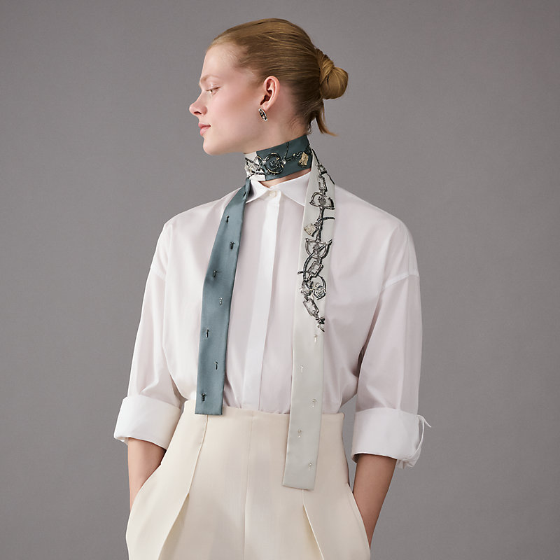 HERMES エルメス シューズブラシ 新品未使用、ショッパー、リボン付き リボンツイル プレシュー 《セ・ラ・フェット》 - ブルー | Hermès